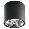 Anbauleuchte TIUBE GU10 ES111 Halogen Spot Tuba Round Schwarz SOLLUX