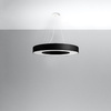 SATURNO SLIM LED-Pendelleuchte 6xE27 Kronleuchter 70cm Schwarz SOLLUX