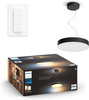 ENRAVE LED Decke Pendelleuchte Schwarz 33.5W CCT PHILIPS HUE Bluetooth + Dimmschalter