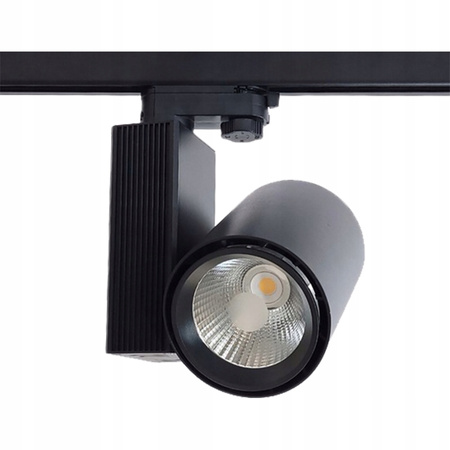 LED-Schienenleuchte 30W 3000K für 3-Phasen-Schienen Schwarz