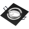 Einbaustrahler GU10, Einbauspot HALOGEN Quadrat beweglich gebürstet Schwarz LUMILED