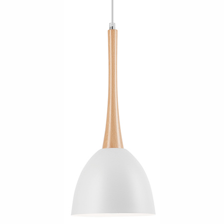 VANESSA E27 Weiße Pendelleuchte aus Holz LM-1.1/77 Lamkur