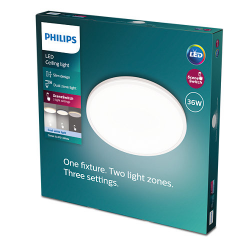Plafond LED-Anbau-Deckenleuchte SUEDE 12W 4000K 28cm Weiß Rund PHILIPS