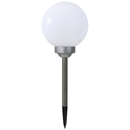LED-Solar-Gartenlampe WHITE BALL 20cm betrieben 3500K warm + RGB GOLDLUX (Polux)