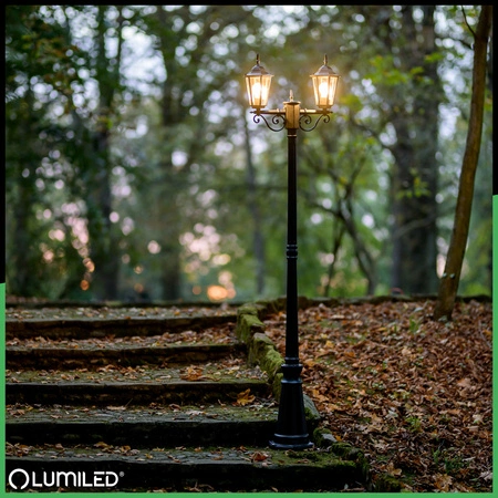 Gartenleuchte E27, Dekorative Außenlaterne 200cm BELLIS LUMILED