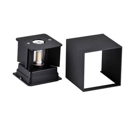 LED-Fassadenwandleuchte Außenleuchte Schwarz G9 Up/Down mit einstellbarem Beleuchtungswinkel KIOTO GOLDLUX (Polux)