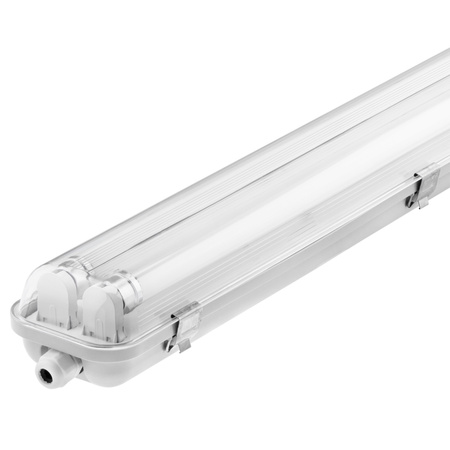 Hermetische Feuchtraumleuchte LED 2x T8, G13 Leuchte IP65 150cm+LED-Leuchtstofflampen 25W 4000K LUMILED