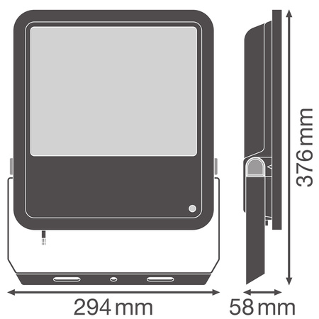 LED-Flutlicht 133W 20000lm 4000K IP66 Schwarz Mit Dämmerungssensor LEDVANCE Flutlicht