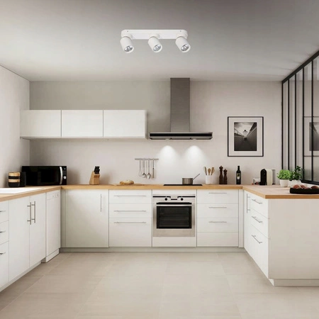 TIMO Decken-/Wandleuchte Wandleuchte Reflektor bewegliche Halogenleuchte 3 xGU10 weißes LVT