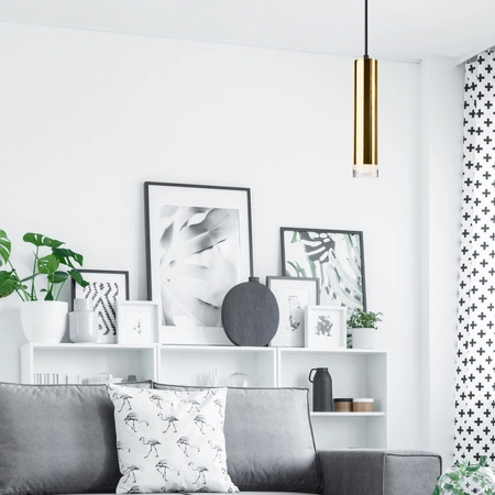 DIEGO Decke Pendelleuchte E27 Schwarz Gold LM-1.124 Lamkur