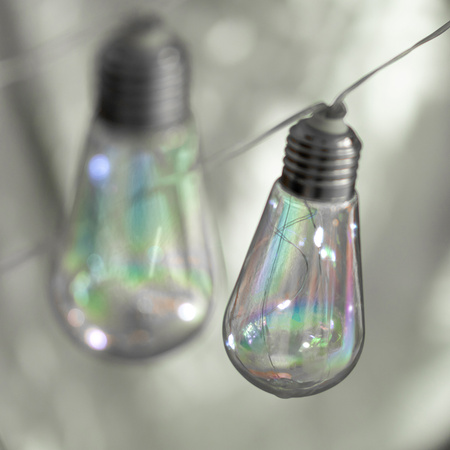 Solar Garten Girlande 20x LED Lichterkette Dekorative Kugeln 5.8m Kalt