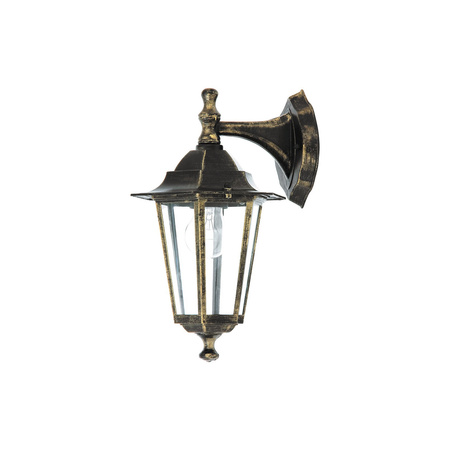 Gartenlampe LED Wandleuchte VELENCE E27 IP43 Down Lantern Antik Gold RABALUX