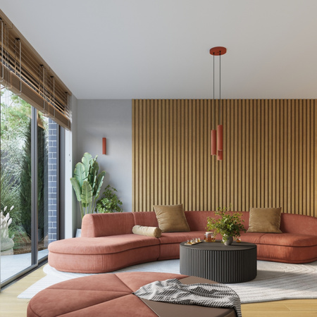 Tuba Spot Reflektor Deckenleuchte 3x GU10 Ocker Rot Carbon Deep Space SL.1638 Sollux