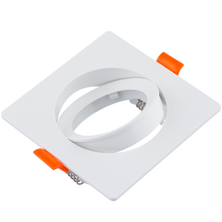 Einbaustrahler GU10, MR16 Einbauspot HALOGEN Quadrat beweglich Weiß VENTUS LUMILED