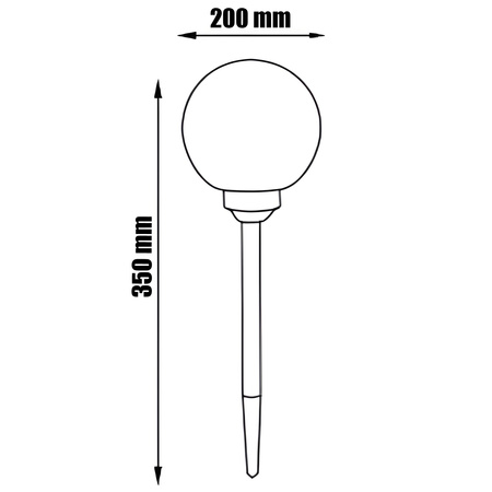 LED-Solar-Gartenlampe WHITE BALL 20cm betrieben 3500K warm + RGB GOLDLUX (Polux)