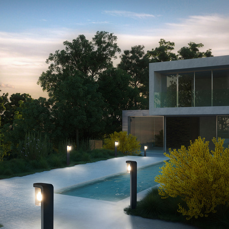 Außengartenlampe POST E27 80cm Endura CASCADE Osram