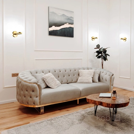 Wandsteckdose Aufbaulampe G9 Gold Globe Elegance Kobi