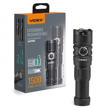 LED wiederaufladbare Hand-Taschenlampe 10W 1500lm 6 Modi USB-C Wasserdicht IP66 Videx