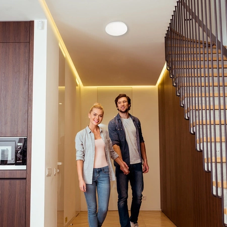 LED-Badezimmer-Deckenleuchte ERIK 12W 4000K IP44 Mikrowellen-Bewegungssensor