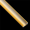 Aluminiumprofil MINI für LED-Streifen mit Klarglasabdeckung, 1m Gold LUMILED