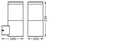 LED E27 IP44 IK03 Silber Endura Ledvance Gartenleuchte