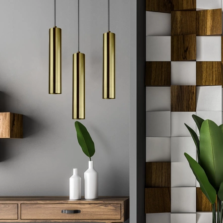 NAPOLI 3xGU10 Überhang Gold Deckenleuchte GOLDLUX (Polux)