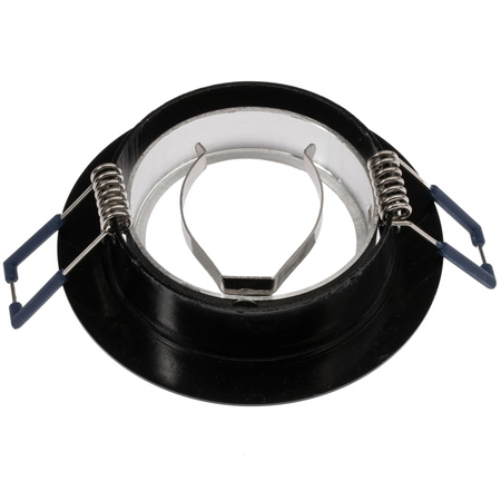 Einbaustrahler GU10, Einbauspot HALOGEN Runde beweglich gebürstet Schwarz LUMILED