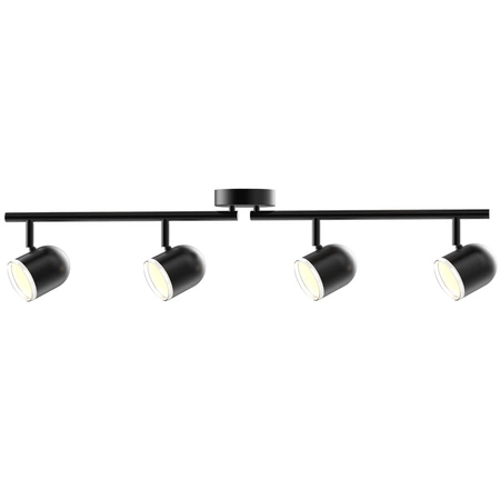 Decken-/Wandleuchte verstellbar 16,8W LED RAWI 4 schwarz 3000K GOLDLUX (Polux)