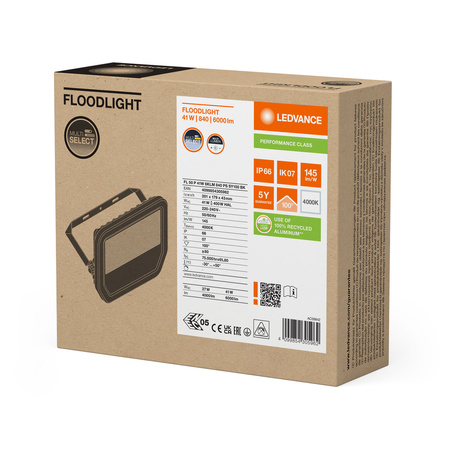LED-Flutlicht 41W 6000lm 4000K IP66 Schwarz LEDVANCE Flutlicht
