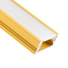 Aluminiumprofil MINI für LED-Streifen mit Milchglasabdeckung, 1m Gold LUMILED