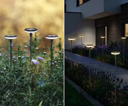 LED Solar Gartenlampe Standing Post 78cm 4000K IP64 mit Dämmerungssensor angetrieben
