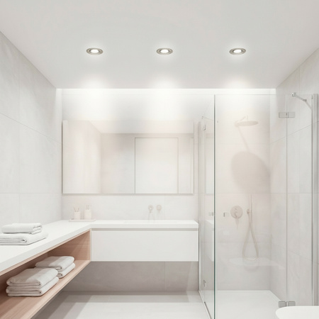 Einbaustrahler GU10, MR16 Einbauspot HALOGEN Runde beweglich Satin Blech AURELI LUMILED