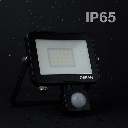 LED-Fluter Halogen-Außenstrahler 10W 6500K 900lm IP65 mit Bewegungs- und Dämmerungssensor FLOODLIGHT LUX OSRAM