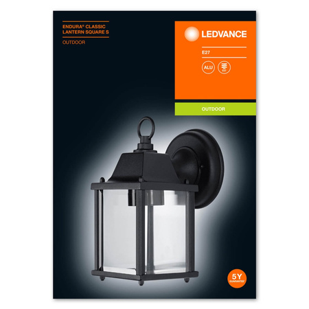 LED-Gartenwandleuchte E27 Laternenbefestigung Schwarz ENDURA CLASSIC LATERN LEDVANCE