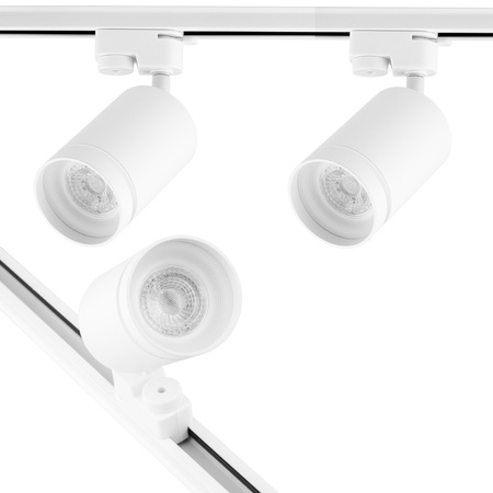 Beleuchtungsschienen-Set 1m Schiene + 2 x LED-Schienenstrahler GU10WEISS mit Zierring