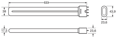 Leuchtstoffröhren 2G11 55W 4800lm 3000K Warm OSRAM Dulux L Dimmbar