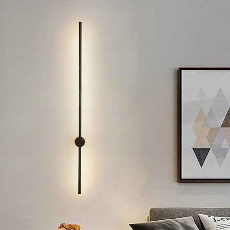 LED-Wandleuchte CATRINA Wandleuchte SCHWARZ Metall 14W 90cm moderner Stil