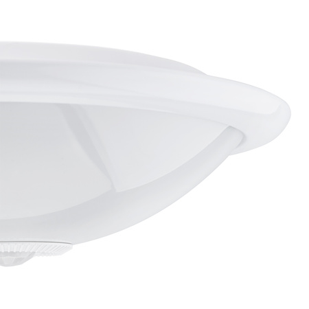 LED-Deckenleuchte 2xE27, Aufputzleuchte mit Bewegungs- und Dämmerungssensor 38cm Runde Weiß REGIS LUMILED