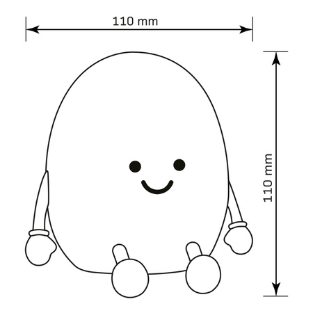Dekorative LED-Kartoffellampe 2W 3000K RGBW Gelb Dimmbar Kartoffel Sanico Goldlux