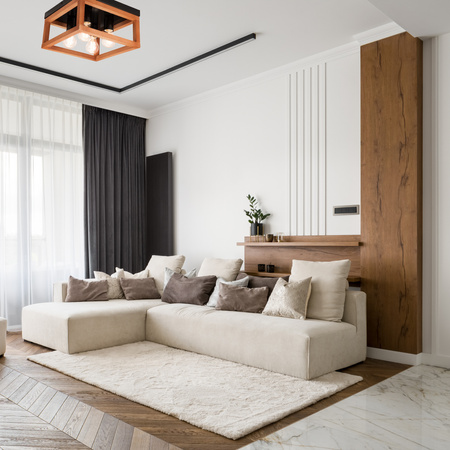 VILLY Deckenleuchte 4xE27 Schwarz Holz LM - 4.175 Lamkur