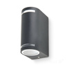 Garten-Wandleuchte 2x GU10 IP44 Grau Quazar Kobi