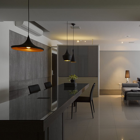 Kronleuchter Hänge-Deckenleuchte IL MIO MODERN P-306B E27 Schwarz und Gold - GOLDLUX (Polux)