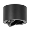 Aufputz-HALOGEN-SPOT 50 mm schwarz rund bewegliche Leuchte OH36S Kobi