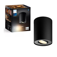 LED Spot Pillar Schwarz 4.2W CCT PHILIPS HUE Bluetooth Zigbee Deckenleuchte