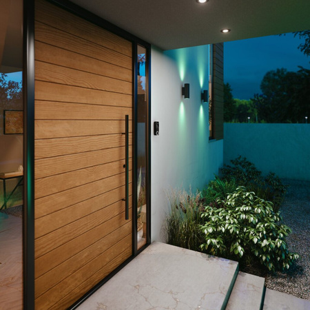 Smart Video Türklingel mit 2K QHD 1440p CMOS Kamera Schwarz SMART Zigbee WiFi Türklingel Sicher Philips HUE