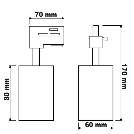 1-Phasen Strahler GU10 Schieneinstrahler Weiß BRICK LUMILED