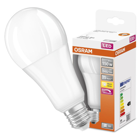 E27 A60 LED Leuchtmittel 20W = 150W 2452lm 2700K Warm 200° OSRAM SUPERSTAR Dimmbar