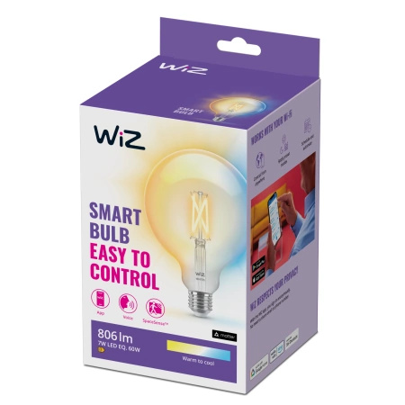 LED-Lampe E27 G125 7W = 60W 2700-6500K FILAMENT SMART WiFi WiZ
