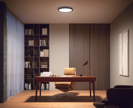 Plafond LED Deckenanbauleuchte 21W 2450lm IP20 Weiß Ambiente TW Schwarz 39,5cm Smart SMART Zigbee Bluetooth Aurelle Philips HUE