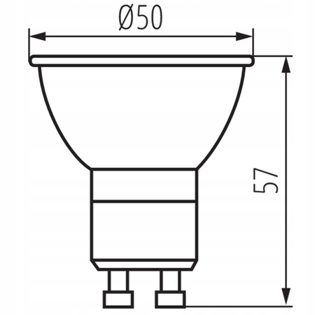 GU10 LED Lampe 7W 495lm 6500K kalt dimmbar 110° IQ - LEDDIM KANLUX